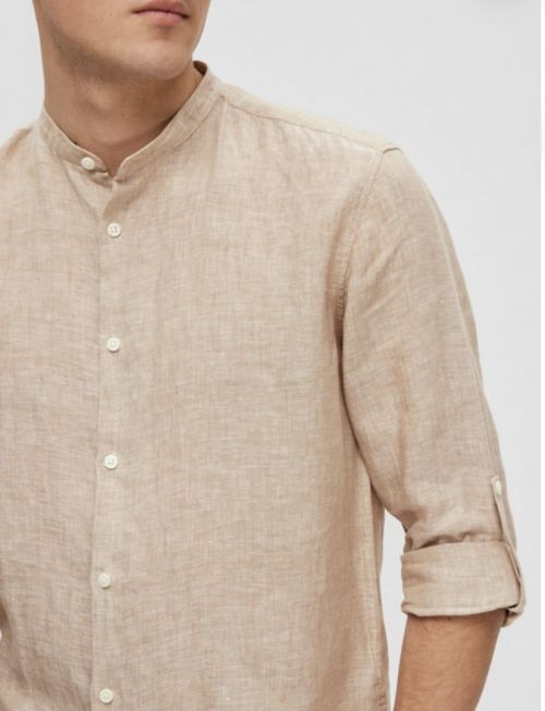 SLHREGKYLIAN-LINEN SHIRT LS BAND B