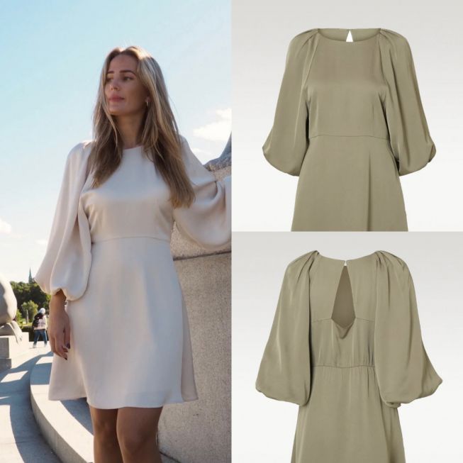 SLFLAURINA 3/4 SHORT OPEN BACK DRESS B