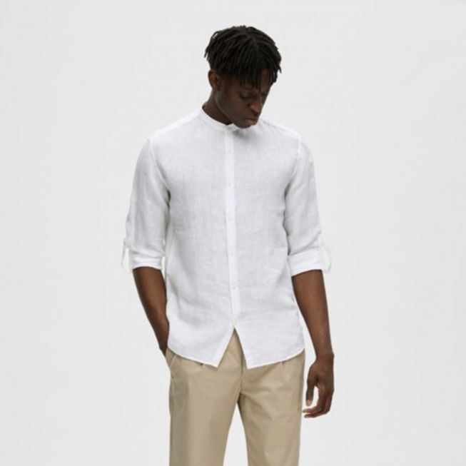 SLHREGKYLIAN-LINEN SHIRT LS BAND B