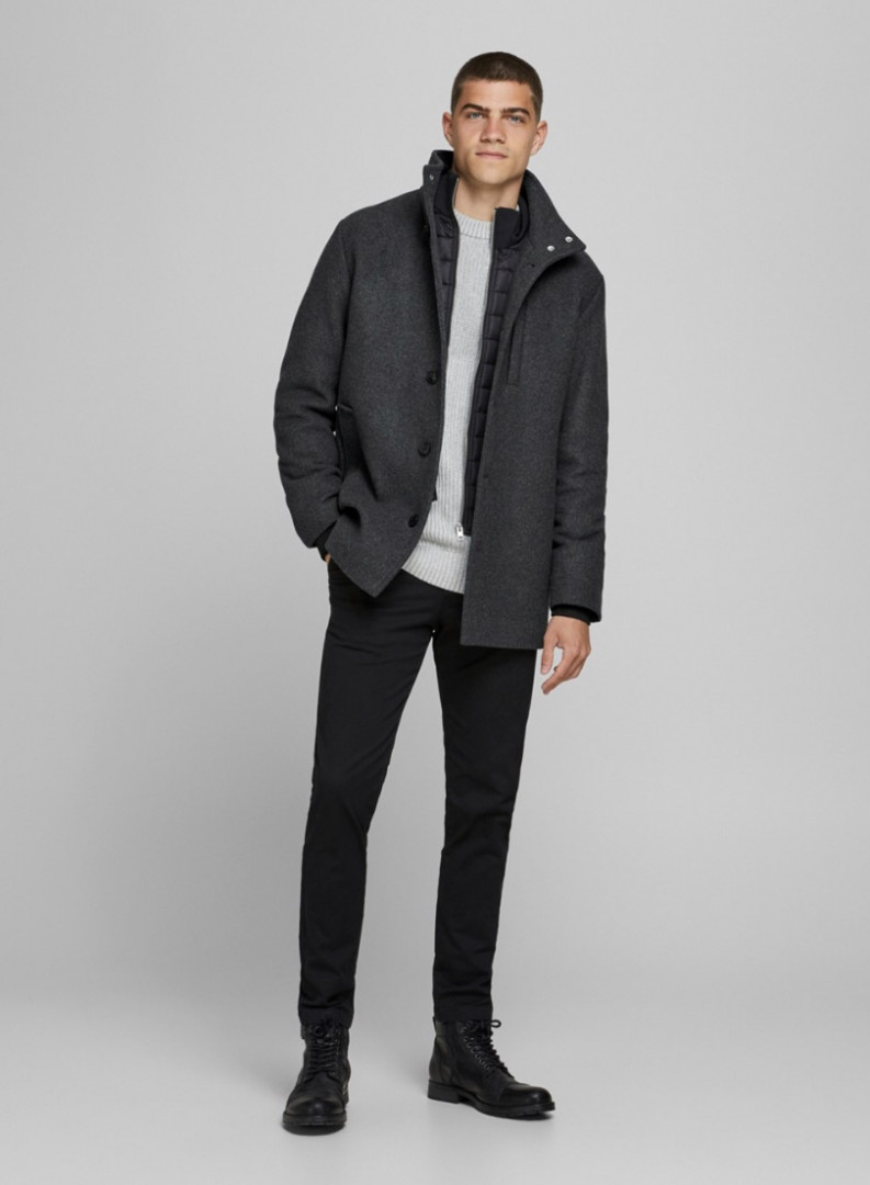 JJDUAL WOOL JACKET - Haki Mote