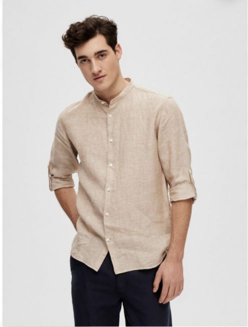 SLHREGKYLIAN-LINEN SHIRT LS BAND B