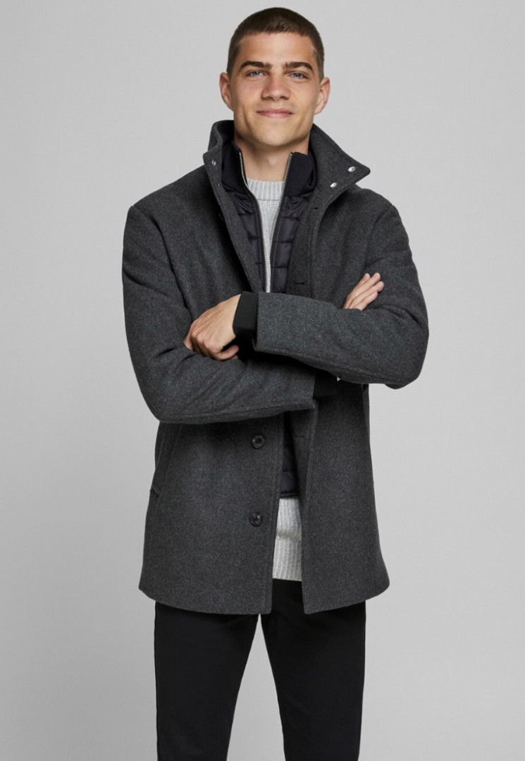 JJDUAL WOOL JACKET - Haki Mote