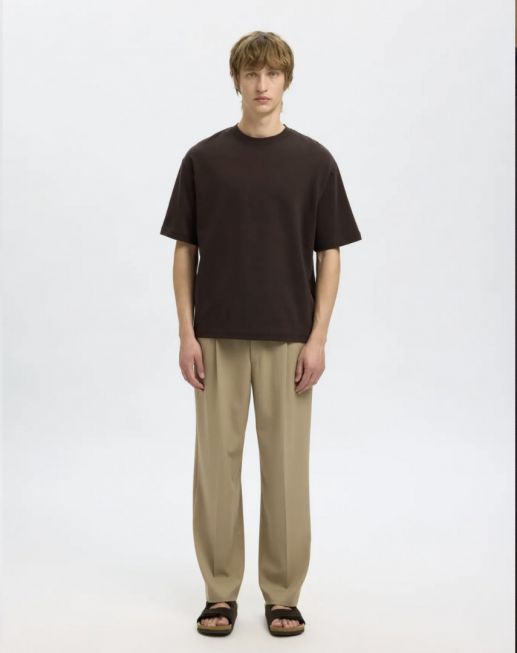 SLHLOOSEOSCAR SS O-NECK TEE NOOS