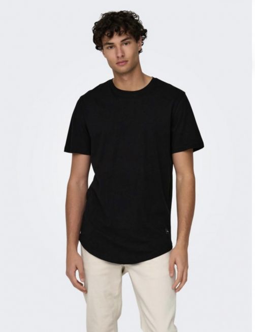 ONSMATT LONGY SS TEE [sort og hvit]