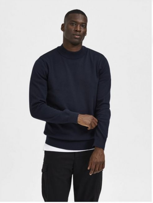 SLHROBERT LS KNIT MOCK NECK