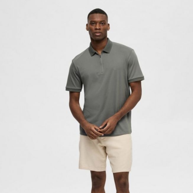 SLHFAVE ZIP SS POLO NOOS