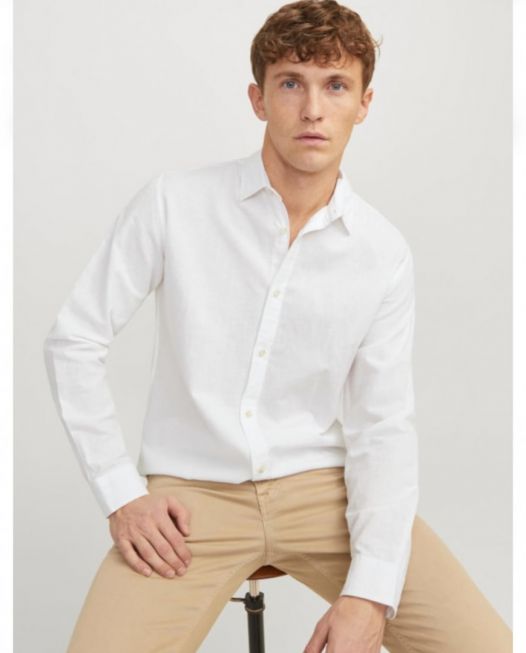 JJESUMMER LINEN BLEND SHIRT LS SN