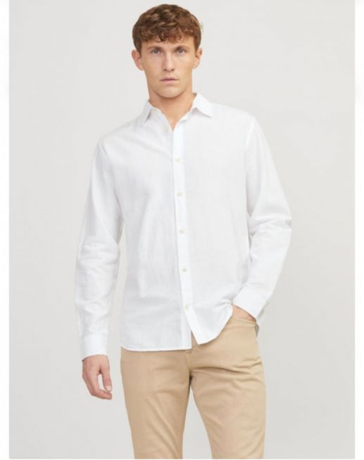 JJESUMMER LINEN BLEND SHIRT LS SN