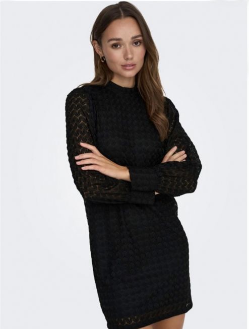 JDYAVERY L/S HIGHNECK LACE DRESS JRS