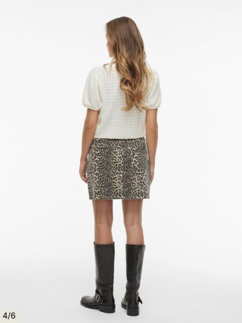 VICHIA LEOPARD SHORT SKIRT
