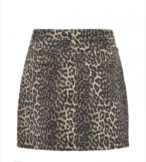 VICHIA LEOPARD SHORT SKIRT