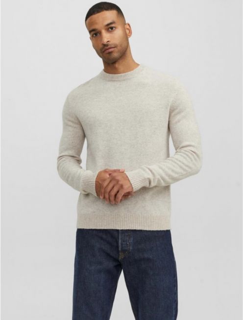 JPRCCLAMBSWOOL KNIT CREW NECK LN