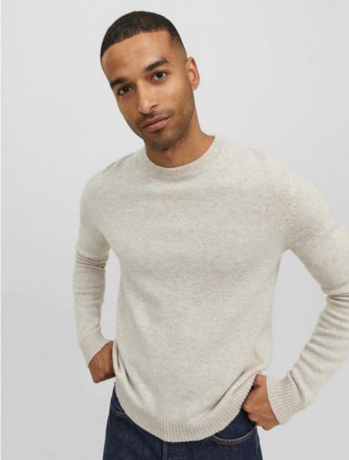 JPRCCLAMBSWOOL KNIT CREW NECK LN
