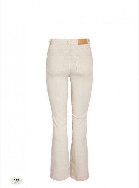 NMSALLIE HW FLARE JEANS OATMEAL NOOS