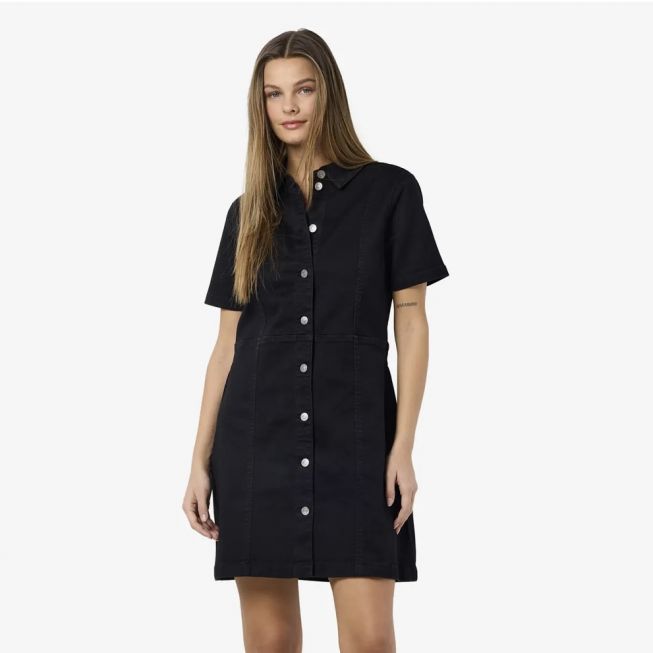 NMNISA S/S SLIM DENIM DRESS [sort og blå]