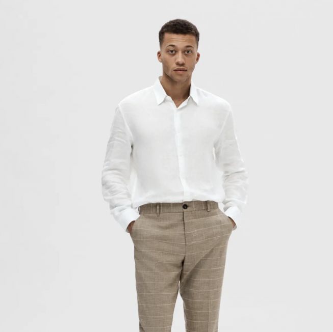 SLHREGKYLIAN-LINEN SHIRT LS CLASSIC NOOS