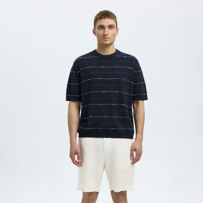 SLHBERG SUN SS KNIT RELAXED TEE