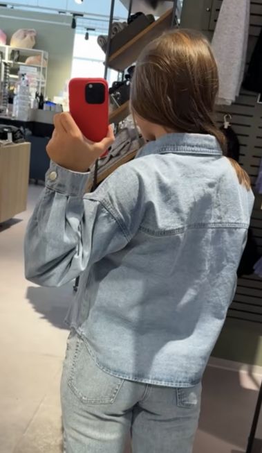 PCTAMRA RHINESTONE DENIM JACKET