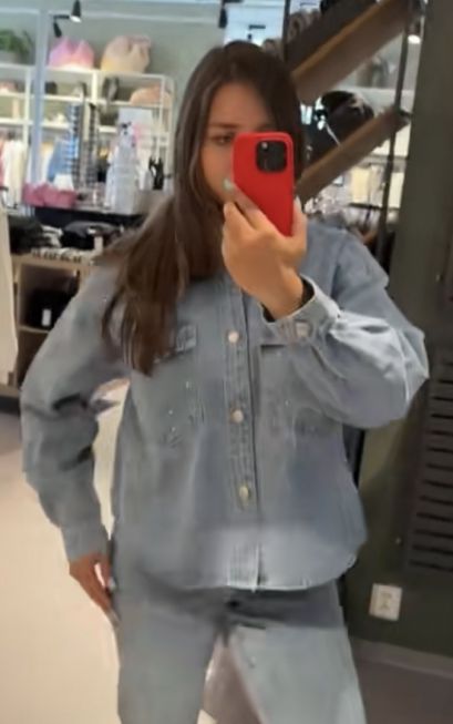 PCTAMRA RHINESTONE DENIM JACKET