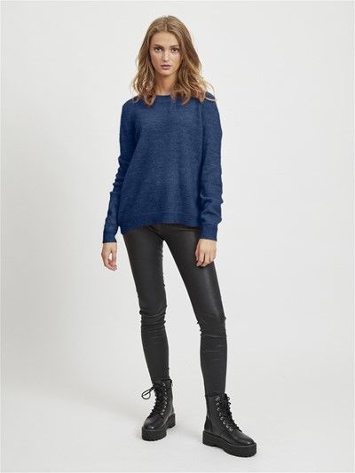 OBJNETE L/S KNIT O-NECK PULLOVER