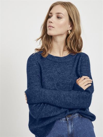 OBJNETE L/S KNIT O-NECK PULLOVER