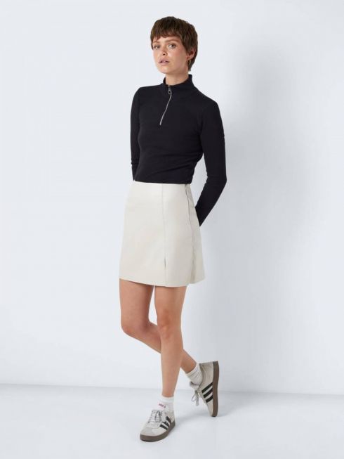 NMCLARA PENNY PU HW SLIT SKIRT